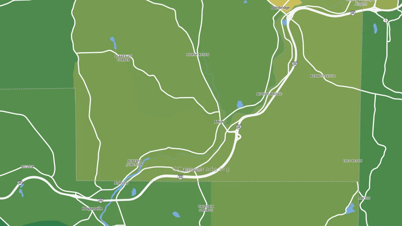 Afton, NY Map of Vandalism Rates