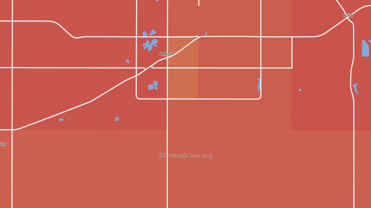 Agate, ND Map of Vandalism Rates