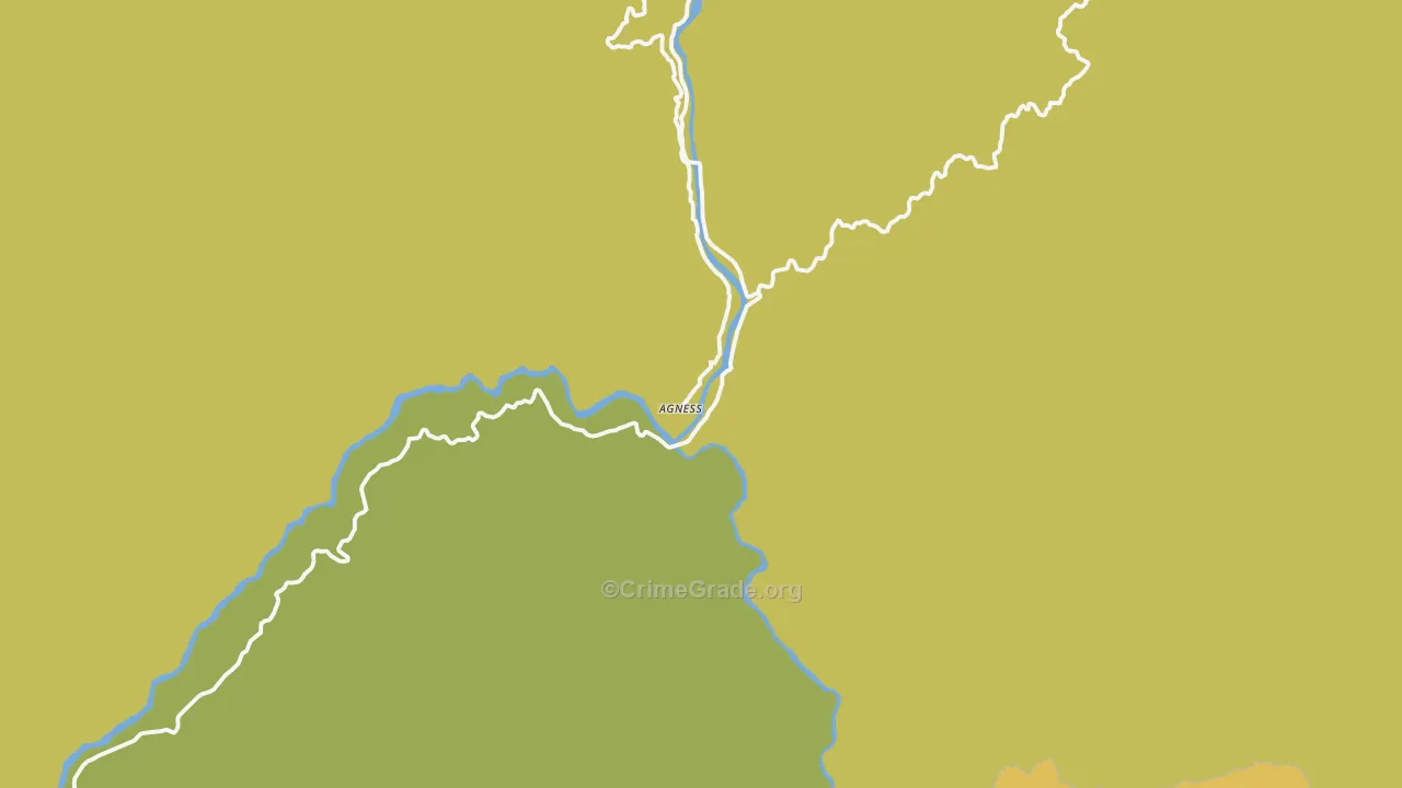 Agness, OR Map of Vandalism Rates