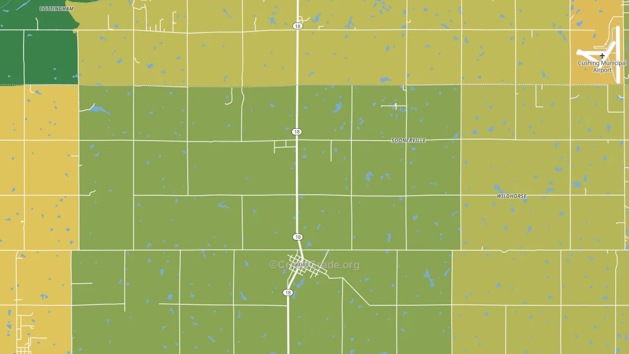 Agra, OK Map of Vandalism Rates