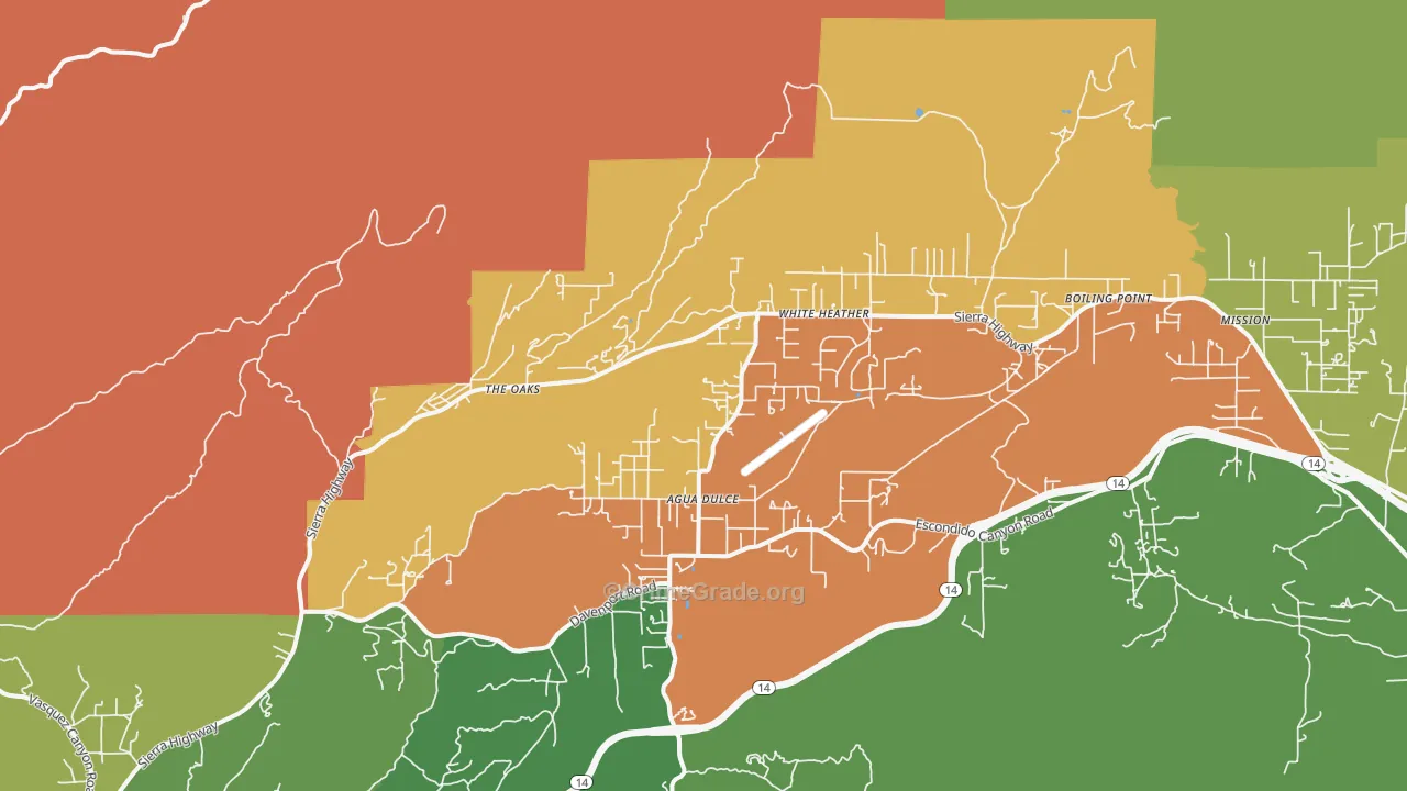 Agua Dulce, CA Map of Vandalism Rates