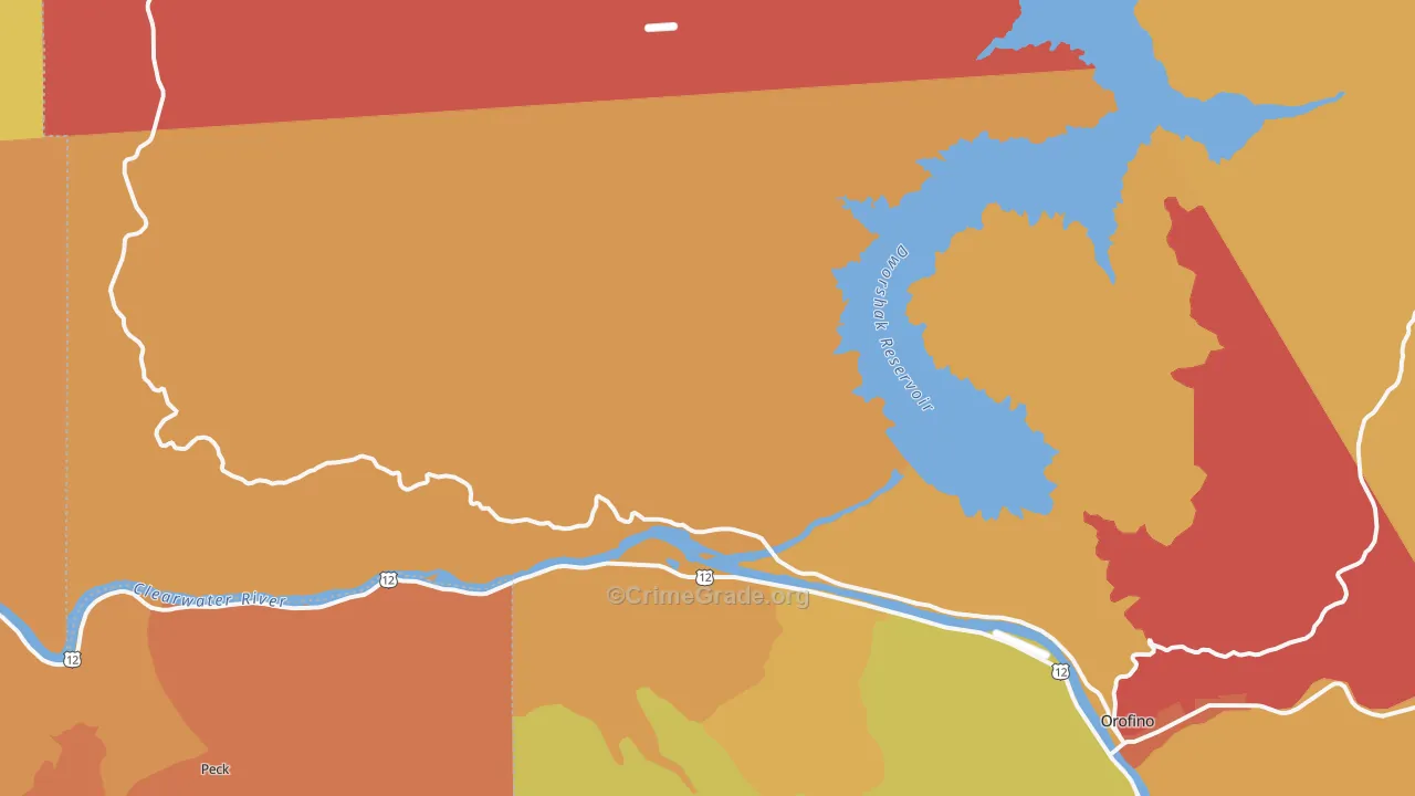 Ahsahka, ID Map of Vandalism Rates