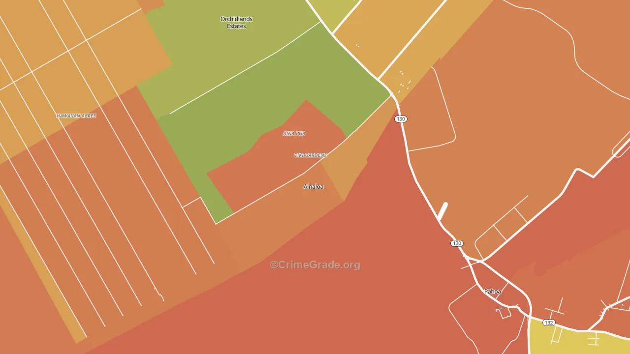 Ainaloa, HI Map of Vandalism Rates