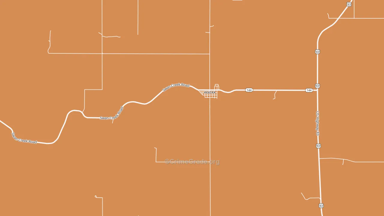 Akaska, SD Map of Vandalism Rates