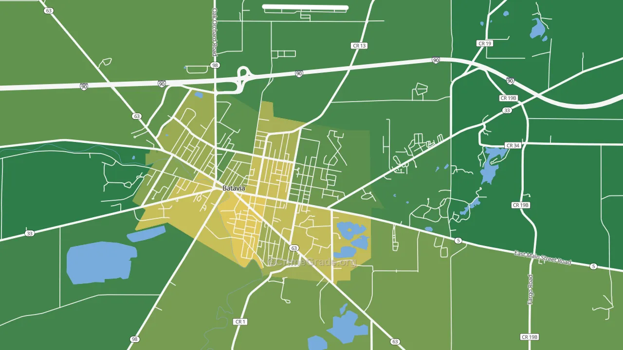 Alabama, NY Map of Vandalism Rates