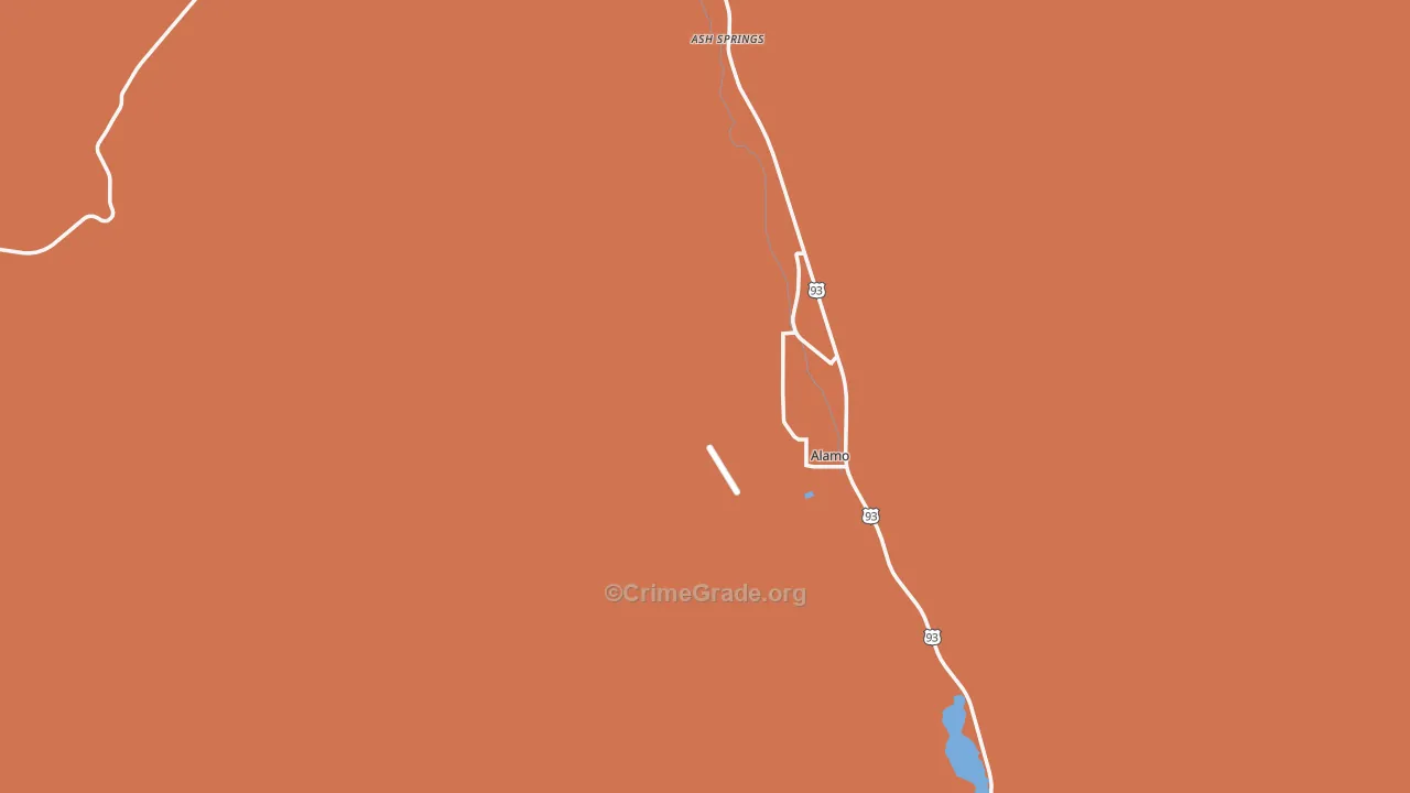 Alamo, NV Map of Vandalism Rates