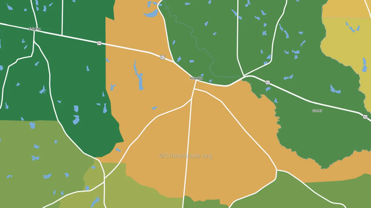 Alapaha, GA Map of Vandalism Rates