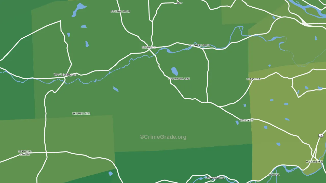 Alba, PA Map of Vandalism Rates