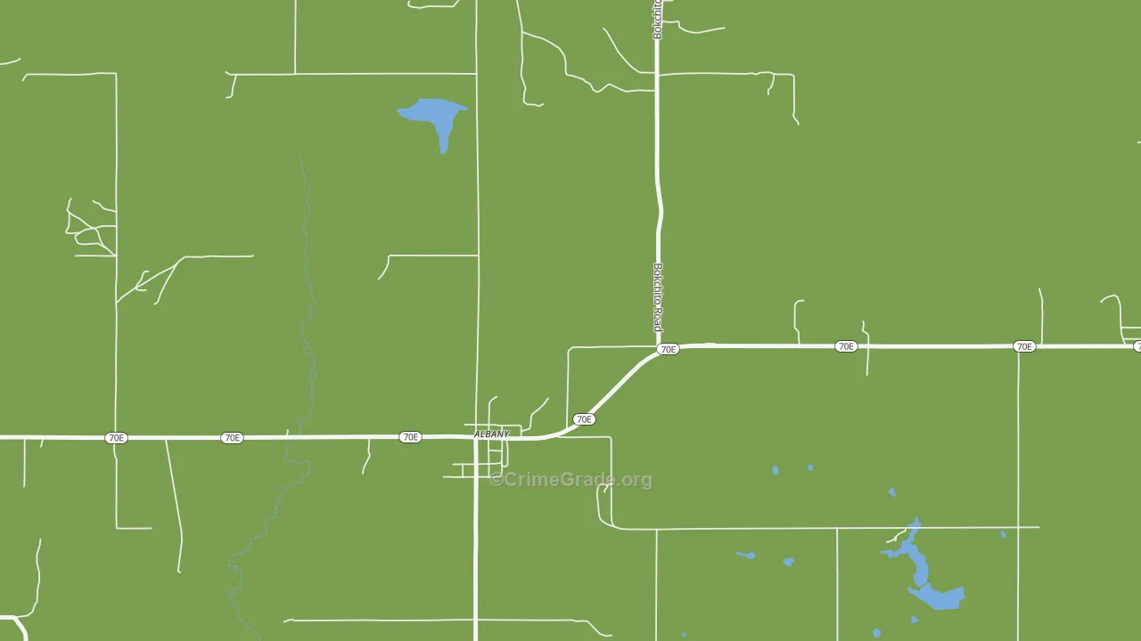 Albany, OK Map of Vandalism Rates