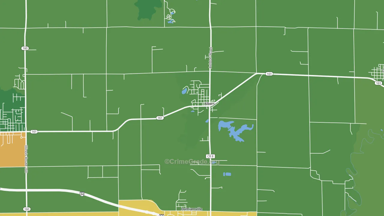 Albers, IL Map of Vandalism Rates