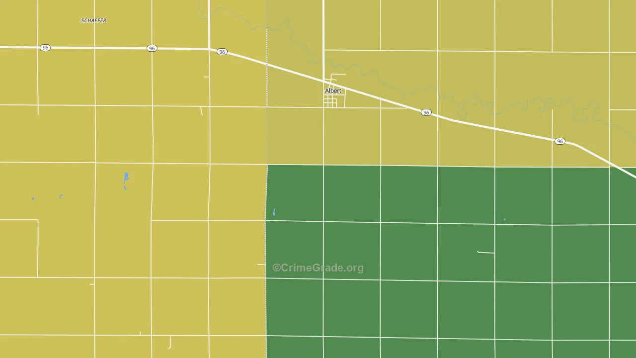 Albert, KS Map of Vandalism Rates