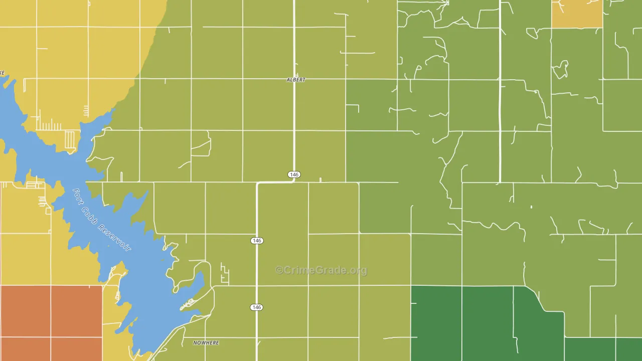 Albert, OK Map of Vandalism Rates