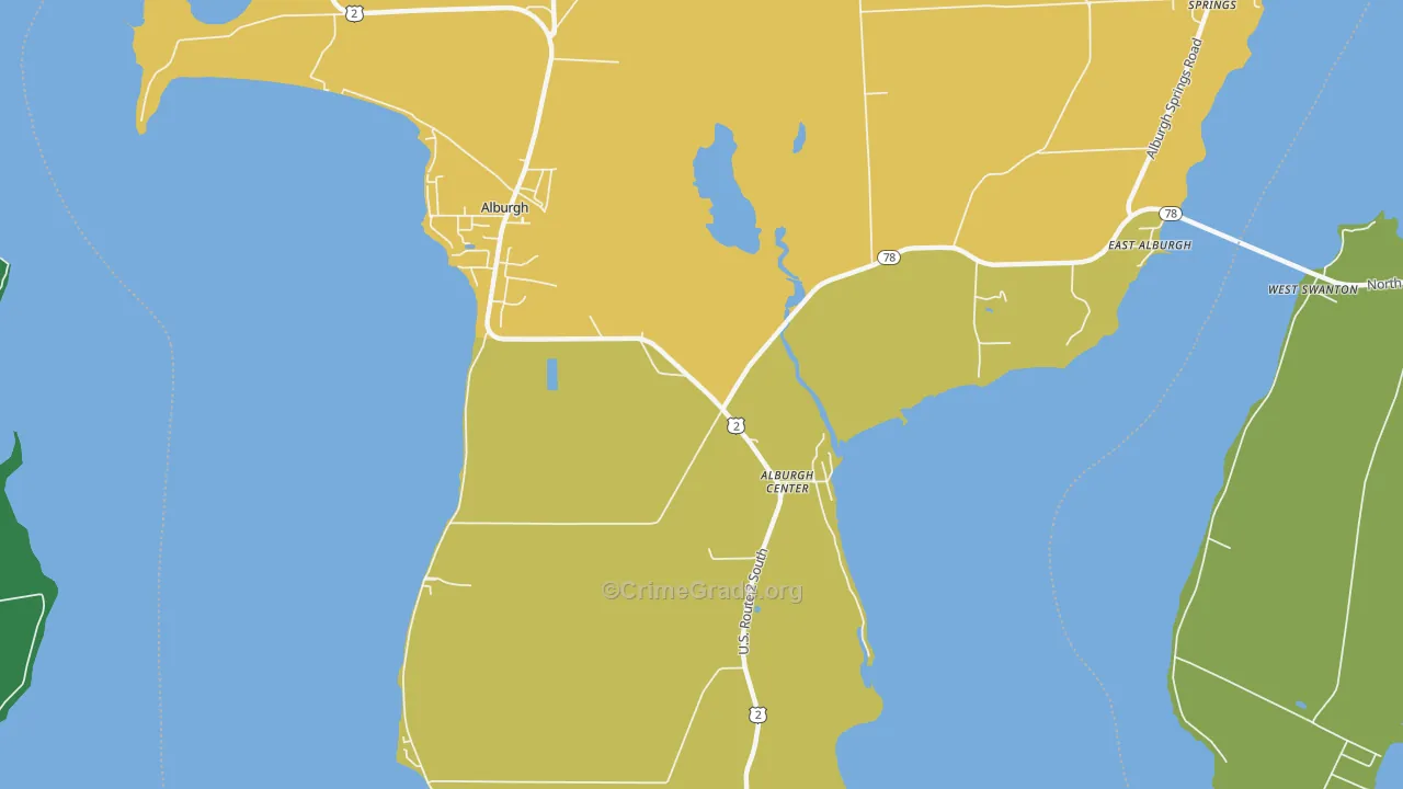 Alburg Center, VT Map of Vandalism Rates