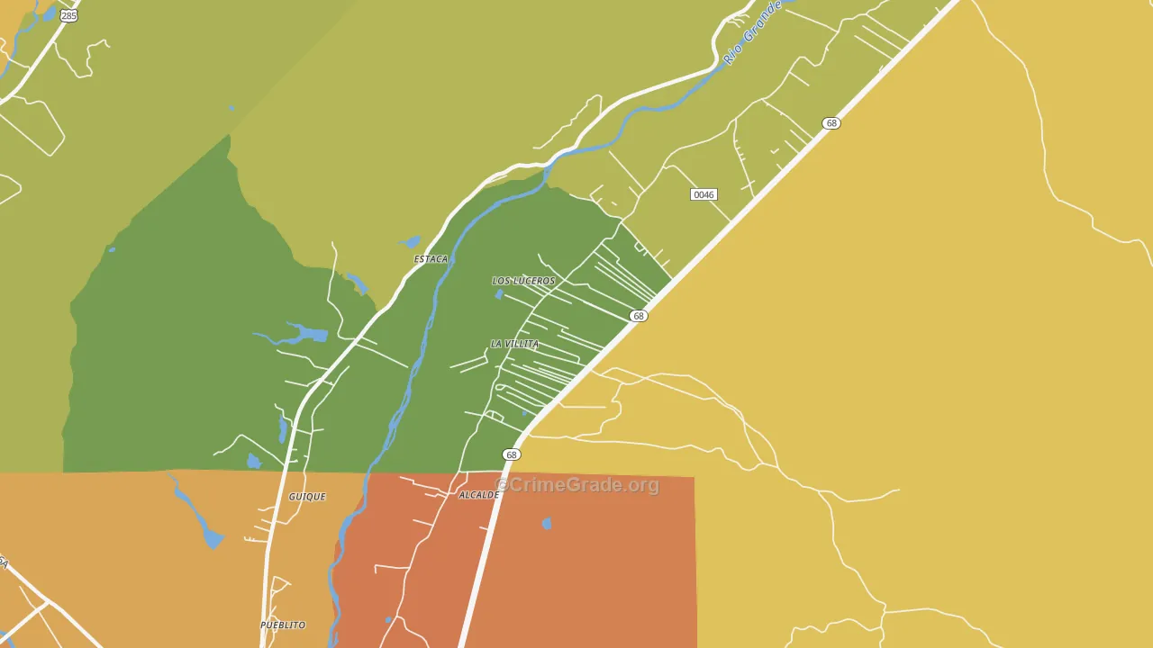 Alcalde, NM Map of Vandalism Rates