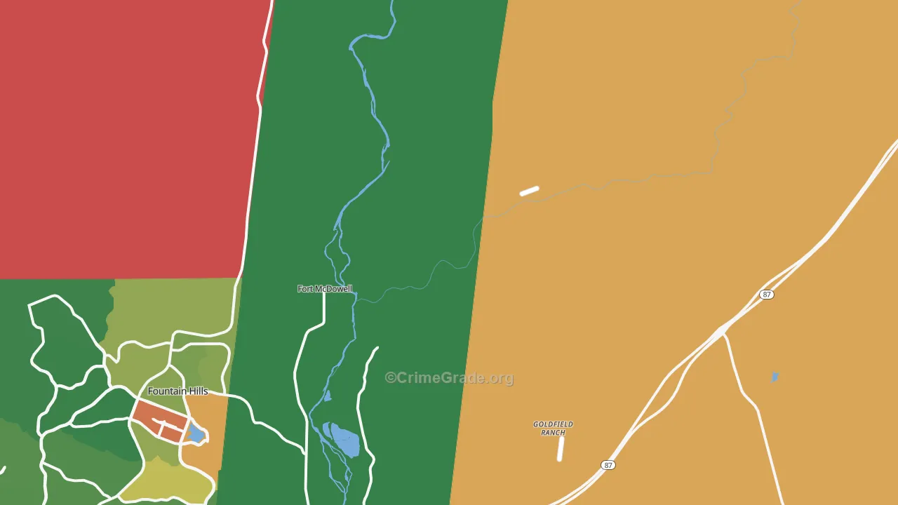 Alchesay Flat, AZ Map of Vandalism Rates