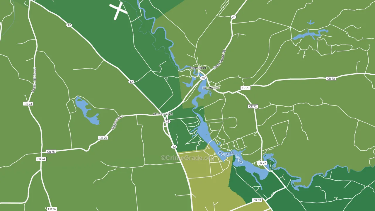 Alder Creek, NY Map of Vandalism Rates