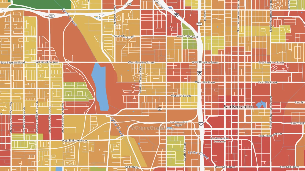 Alessandro, San Bernardino, CA Map of Vandalism Rates