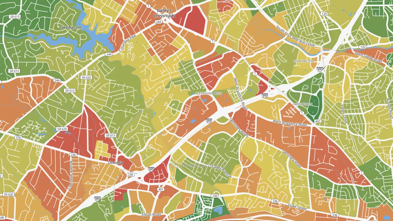 Alexandria Wrest, Alexandria, VA Map of Vandalism Rates