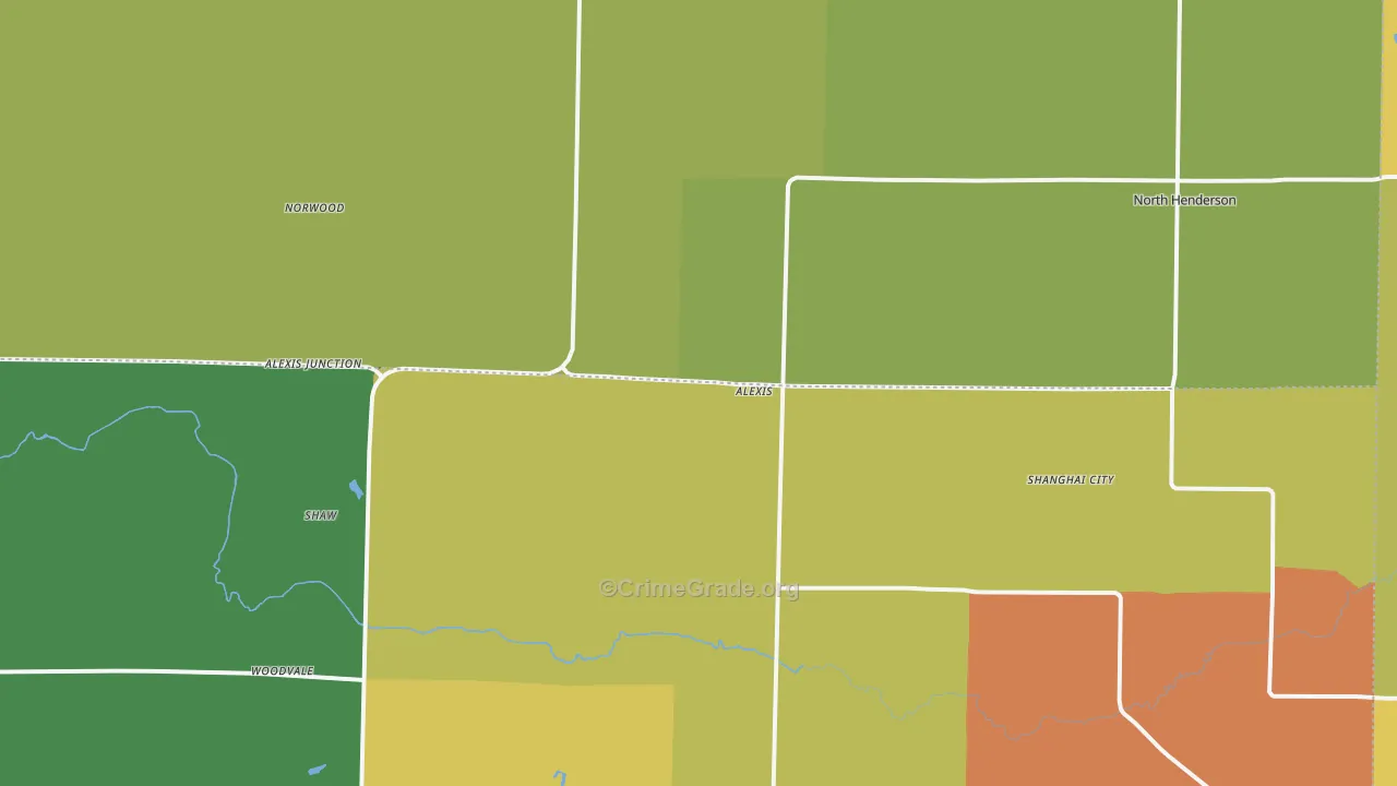 Alexis, IL Map of Vandalism Rates