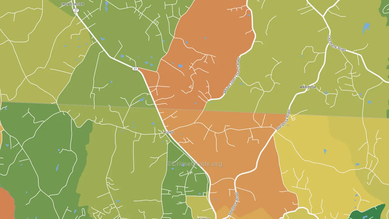 Alexis, NC Map of Vandalism Rates