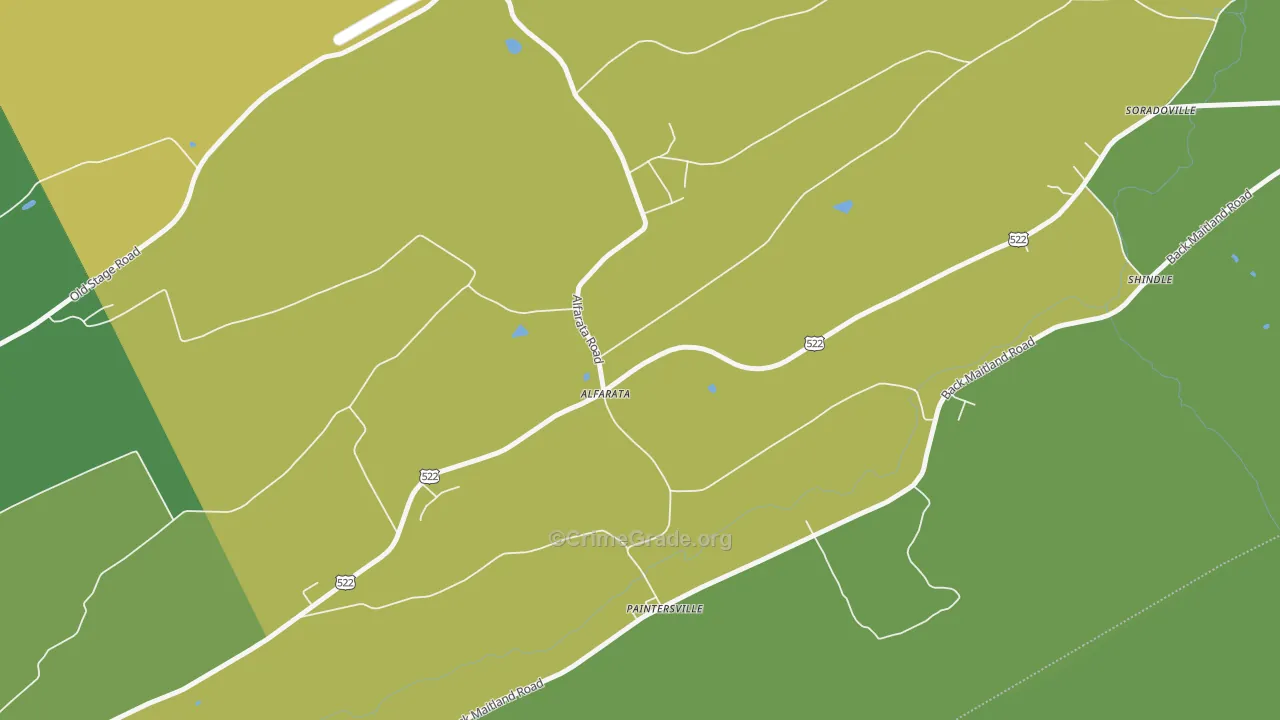 Alfarata, PA Map of Vandalism Rates