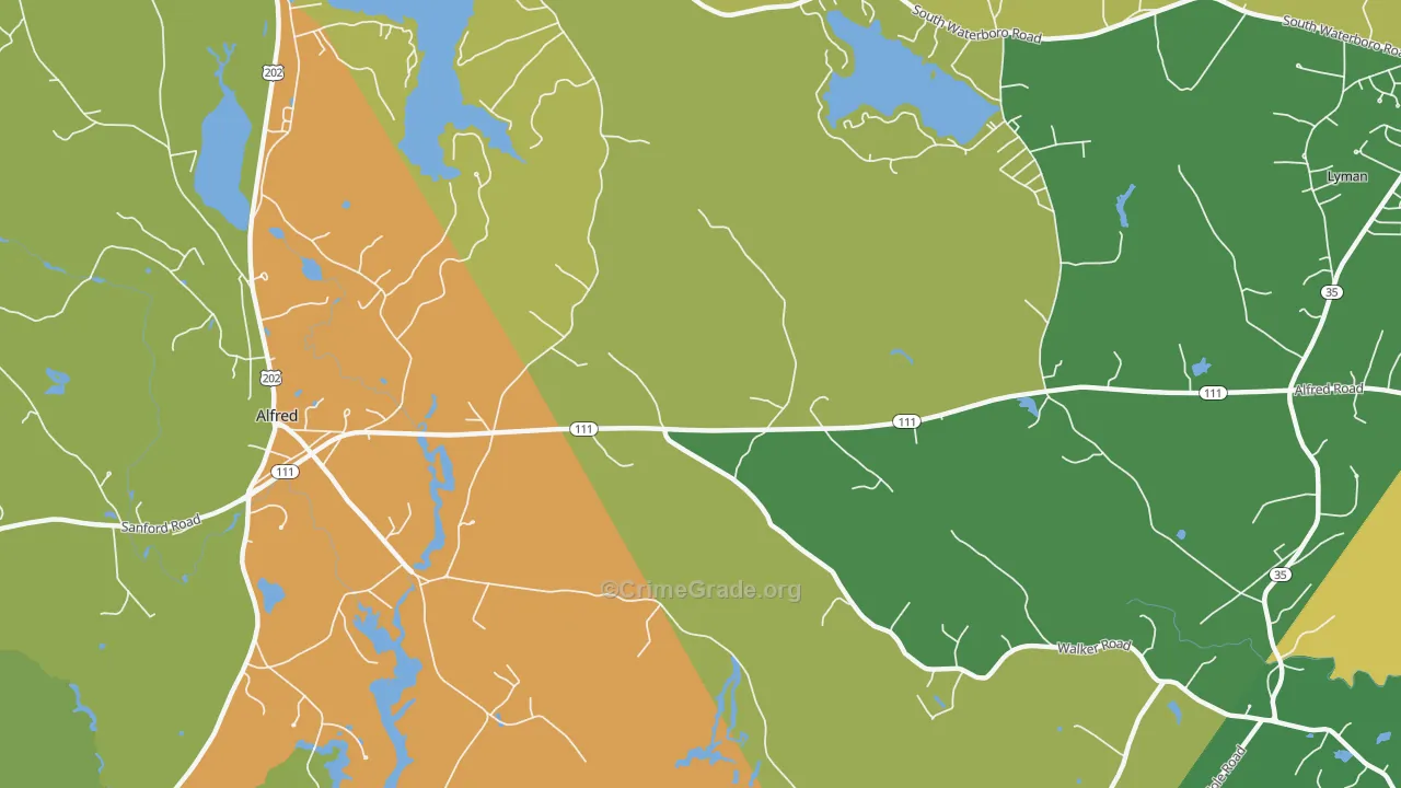 Alfred Mills, ME Map of Vandalism Rates