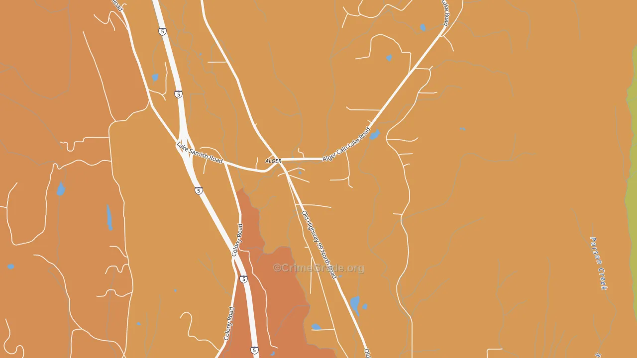Alger, WA Map of Vandalism Rates