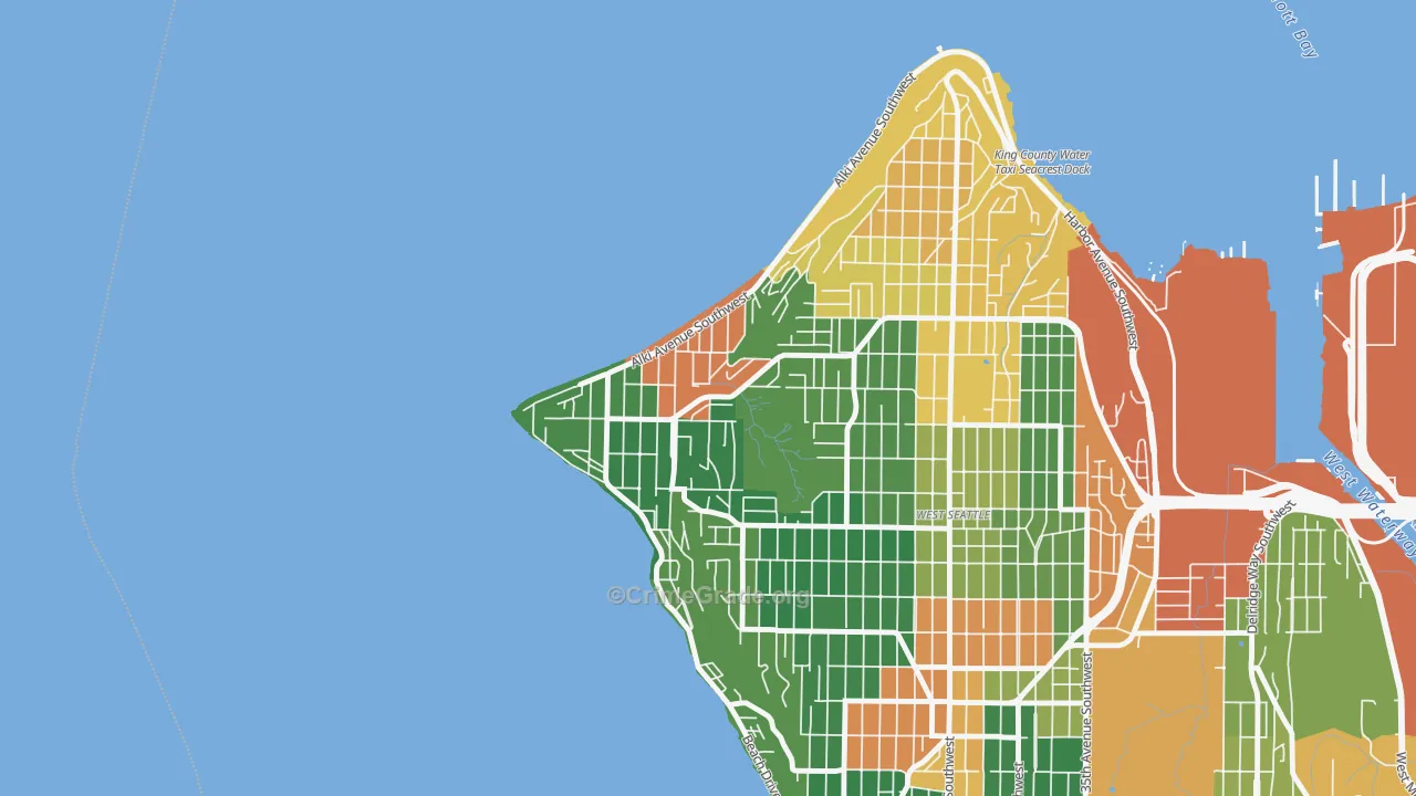 Alki, Seattle, WA Map of Vandalism Rates