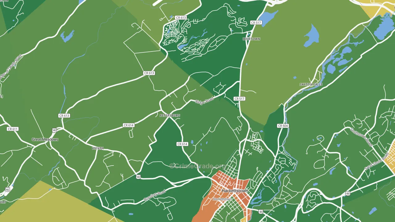 Allamuchy, NJ Map of Vandalism Rates