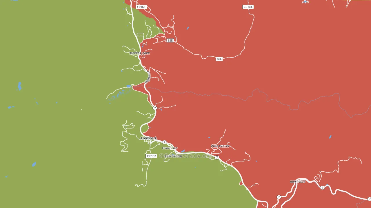 Allenspark, CO Map of Vandalism Rates