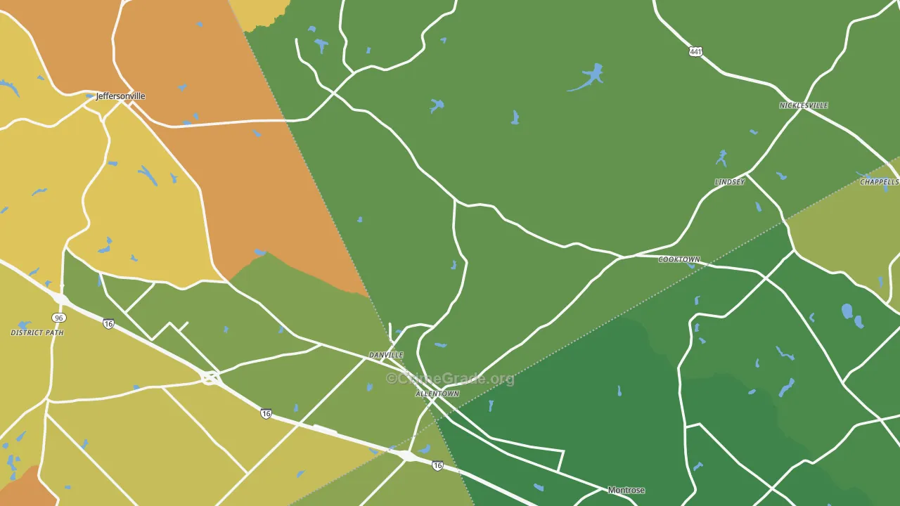Allentown, GA Map of Vandalism Rates