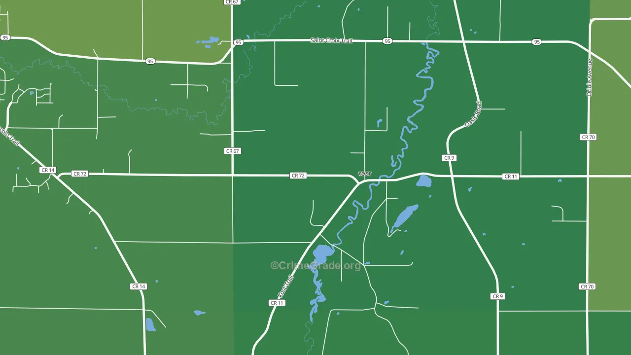 Almelund, MN Map of Vandalism Rates
