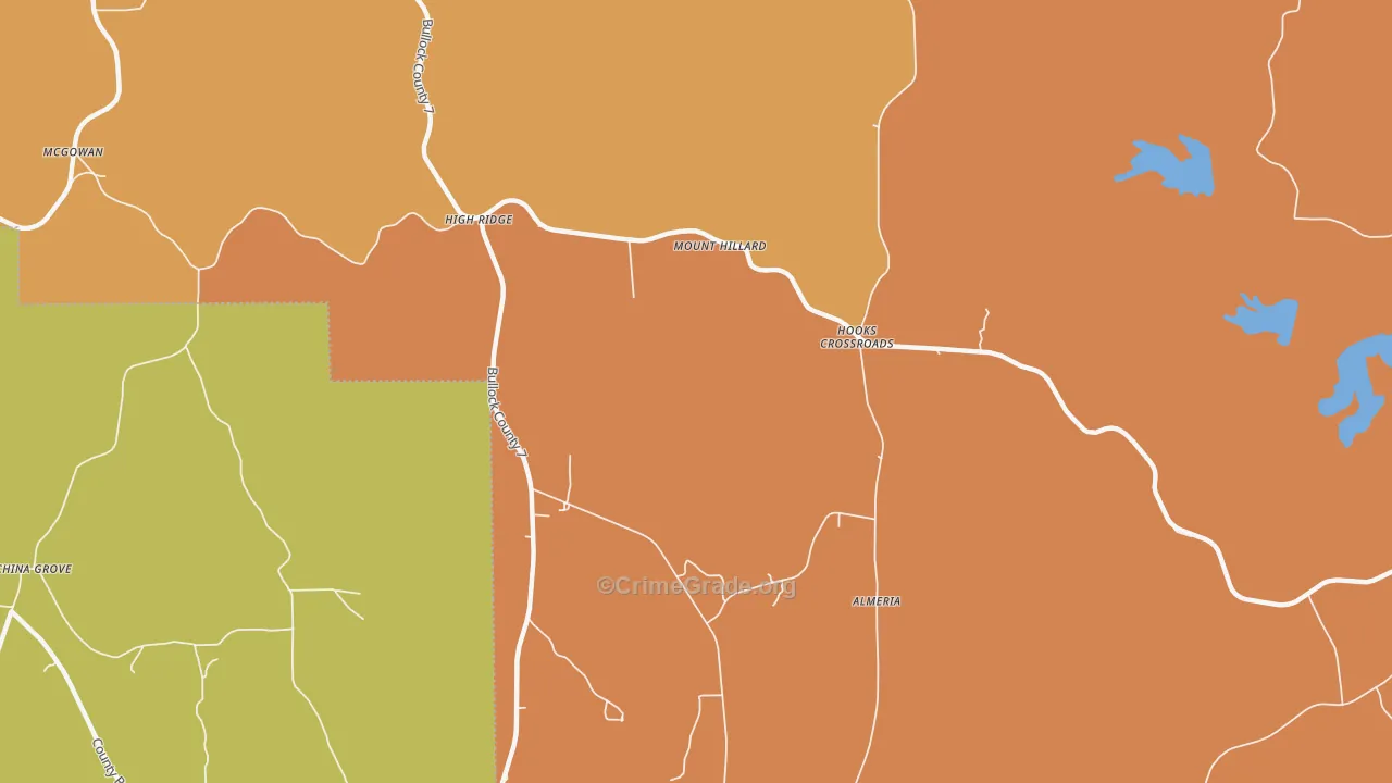 Almeria, AL Map of Vandalism Rates