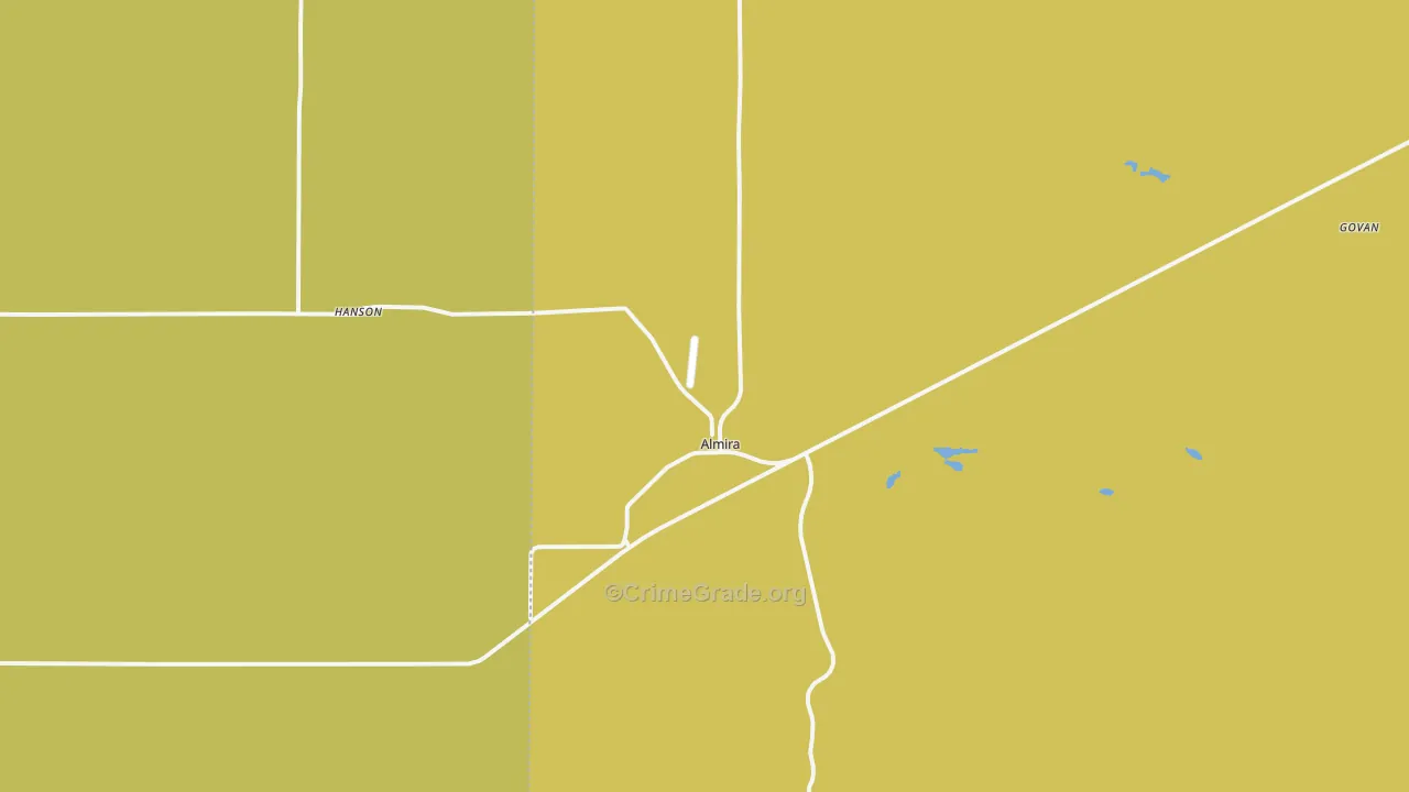Almira, WA Map of Vandalism Rates