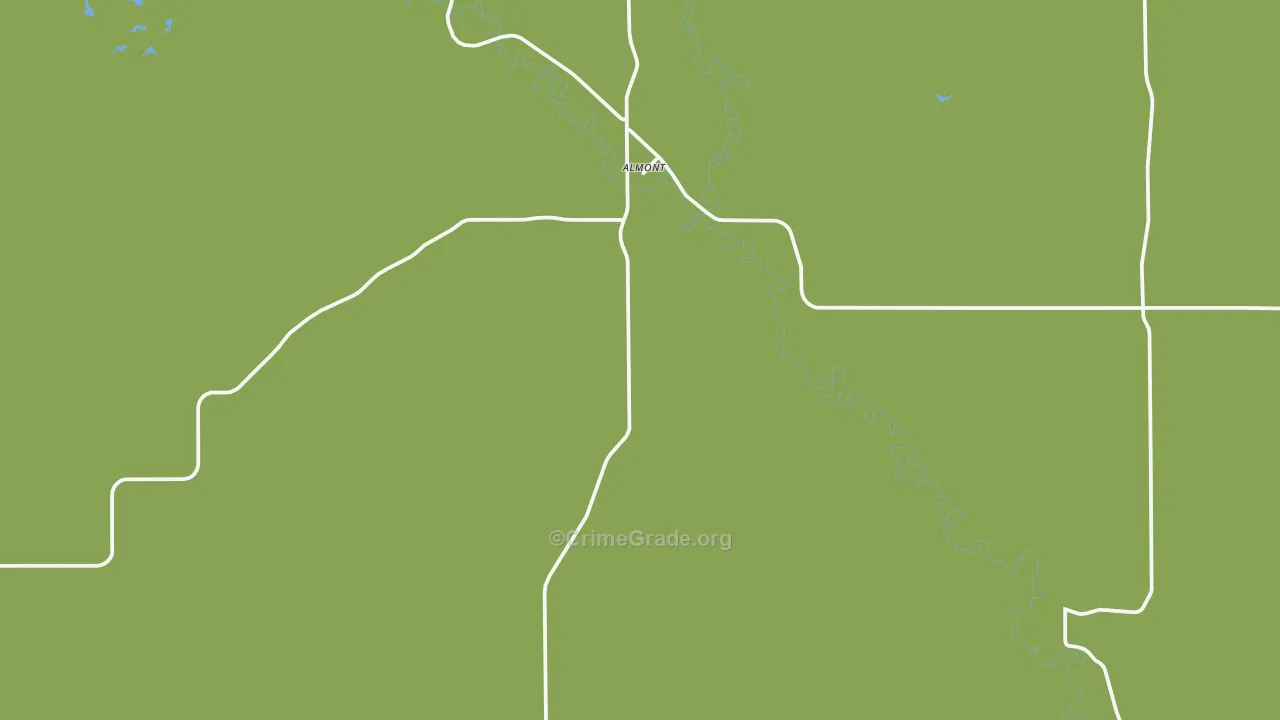 Almont, ND Map of Vandalism Rates