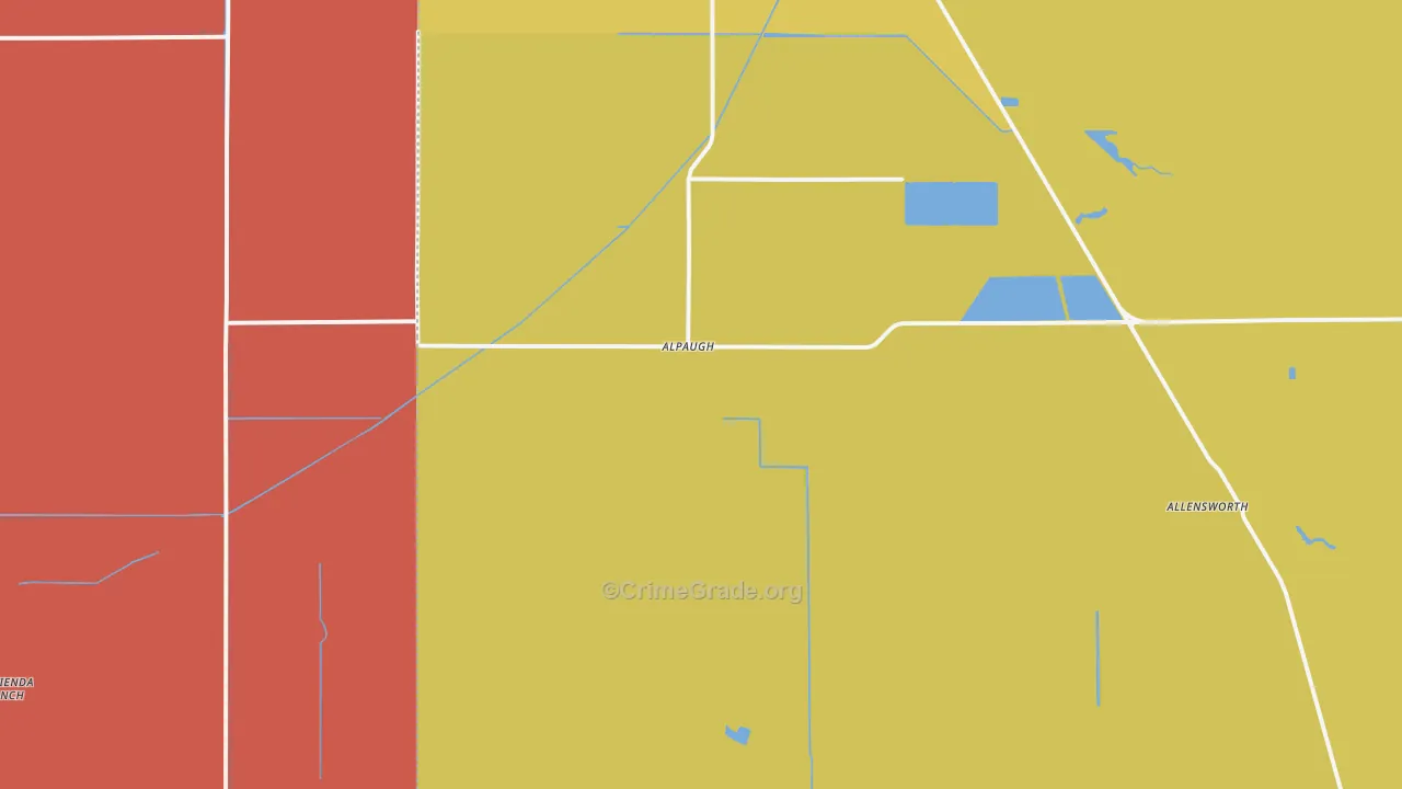 Alpaugh, CA Map of Vandalism Rates