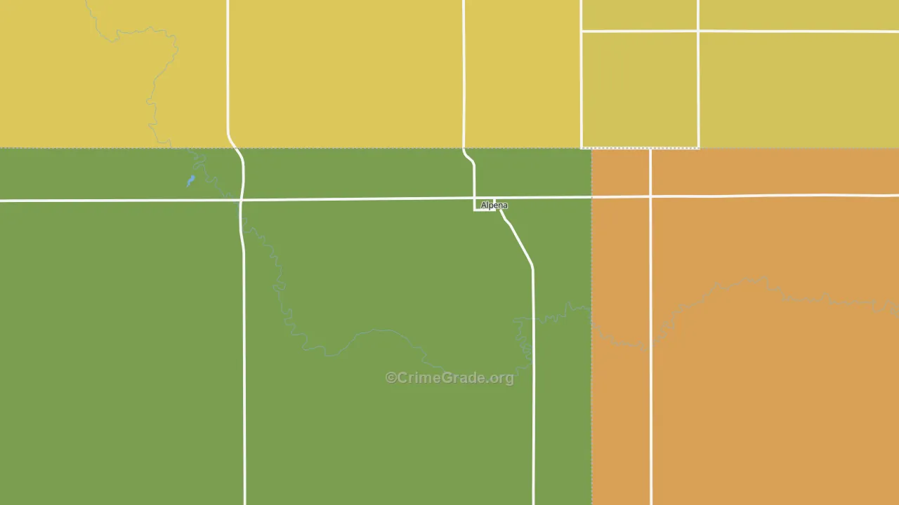 Alpena, SD Map of Vandalism Rates