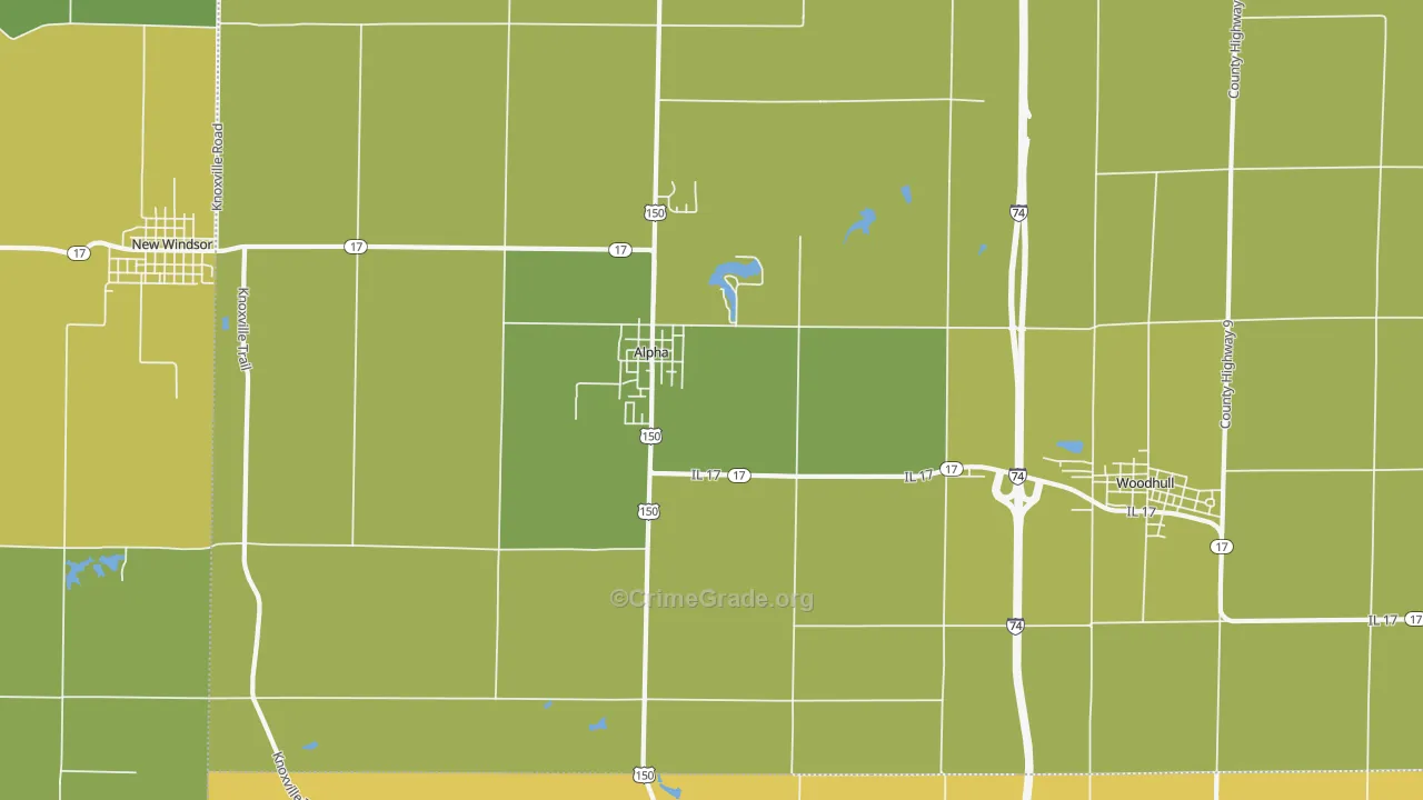 Alpha, IL Map of Vandalism Rates