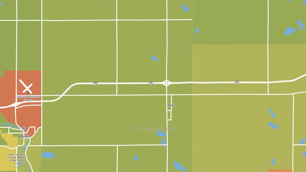 Alpha, MN Map of Vandalism Rates