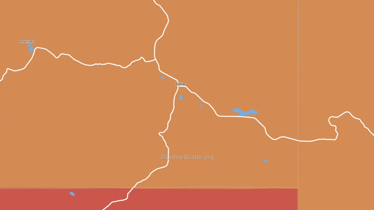 Alpine, AZ Map of Vandalism Rates