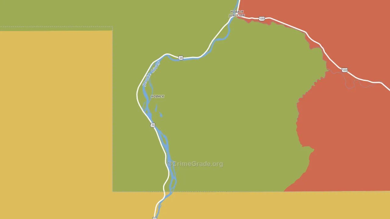 Alpine Junction, WY Map of Vandalism Rates