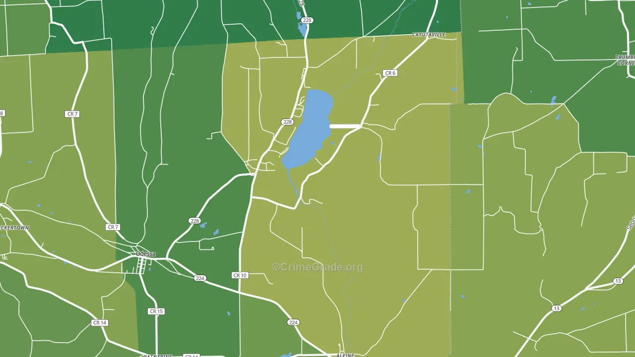 Alpine, NY Map of Vandalism Rates