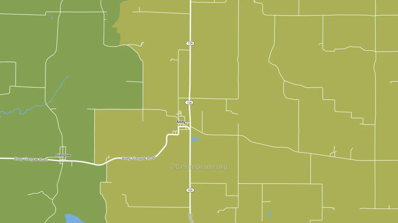 Alsey, IL Map of Vandalism Rates