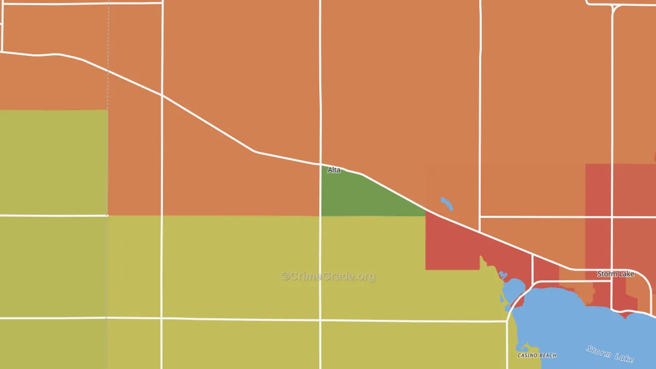 Alta, IA Map of Vandalism Rates