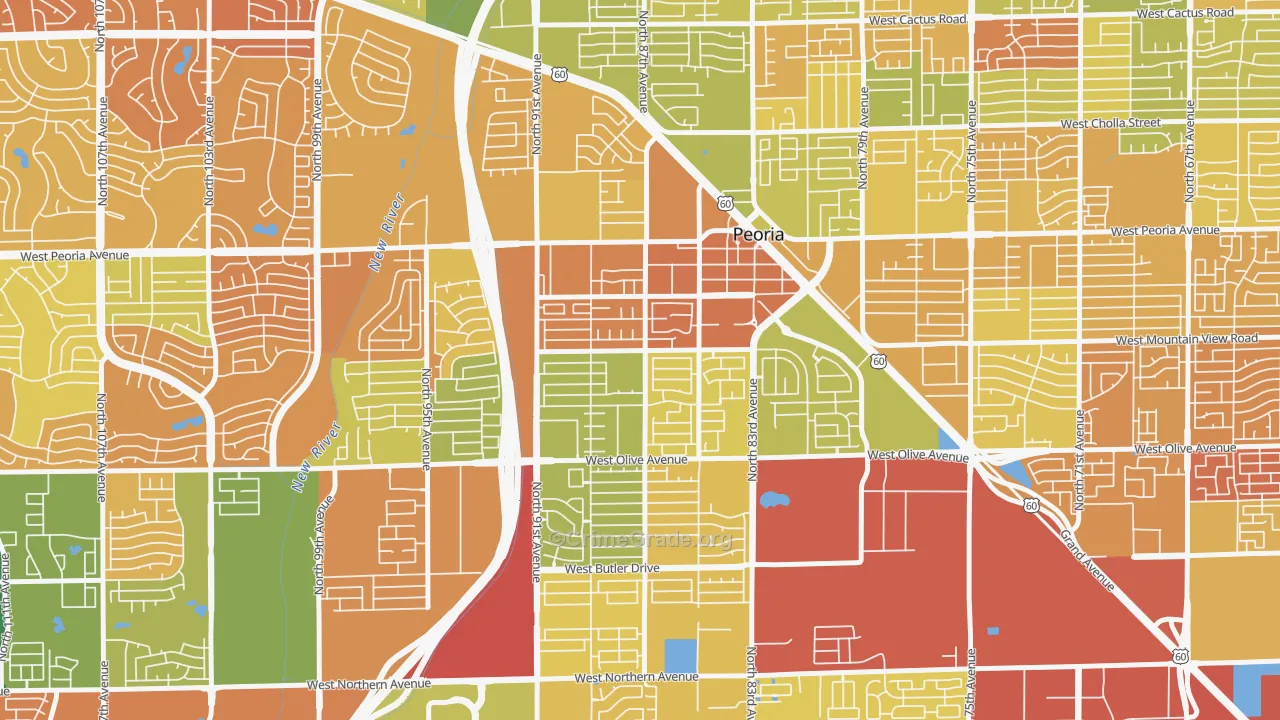 Alta Loma, Peoria, AZ Map of Vandalism Rates