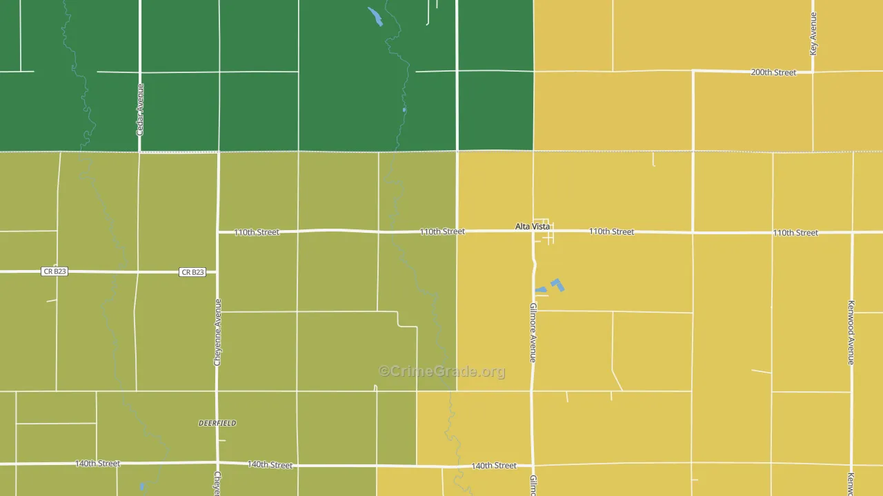 Alta Vista, IA Map of Vandalism Rates