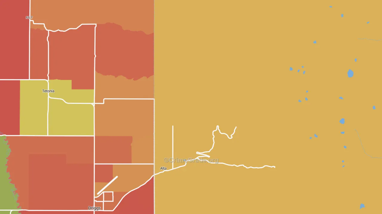 Alta, WY Map of Vandalism Rates
