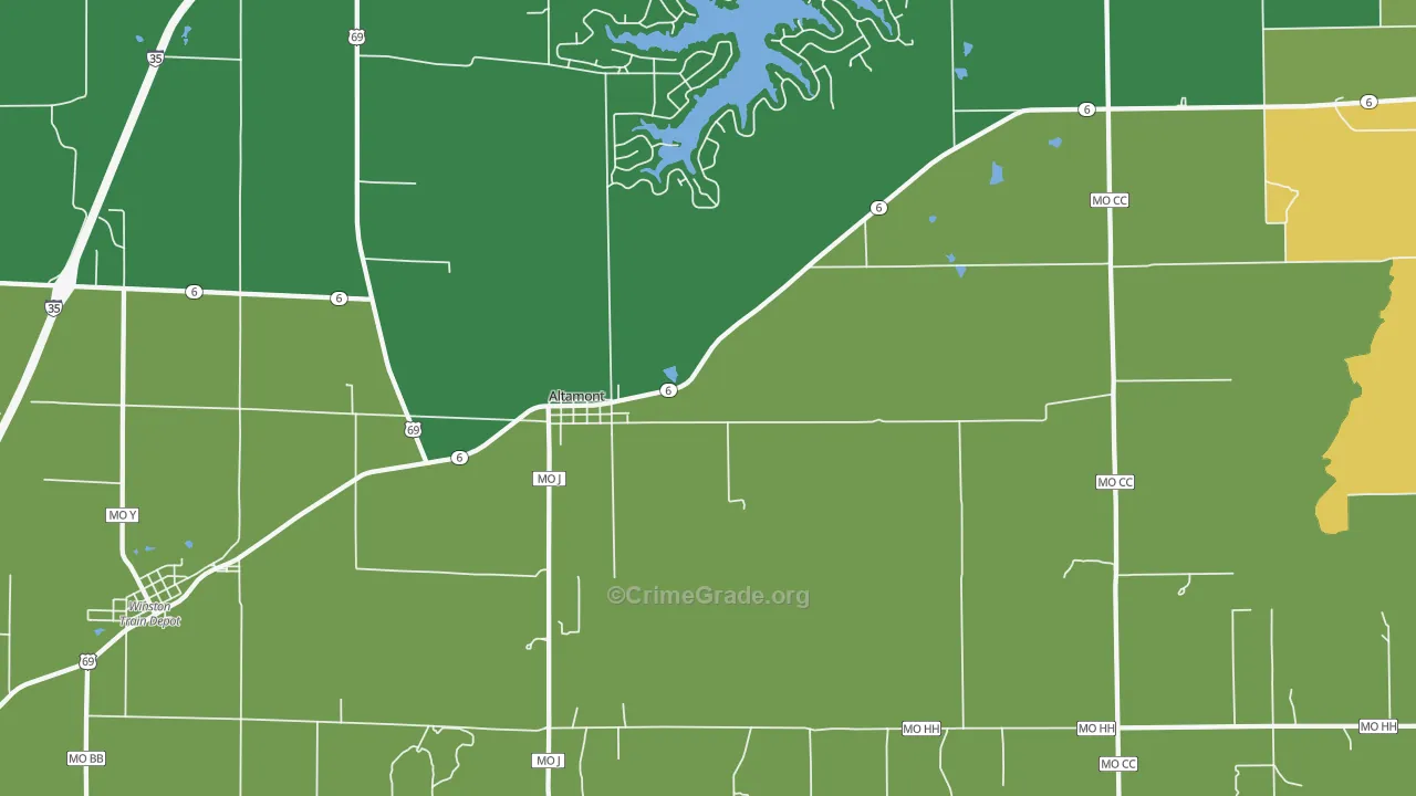 Altamont, MO Map of Vandalism Rates