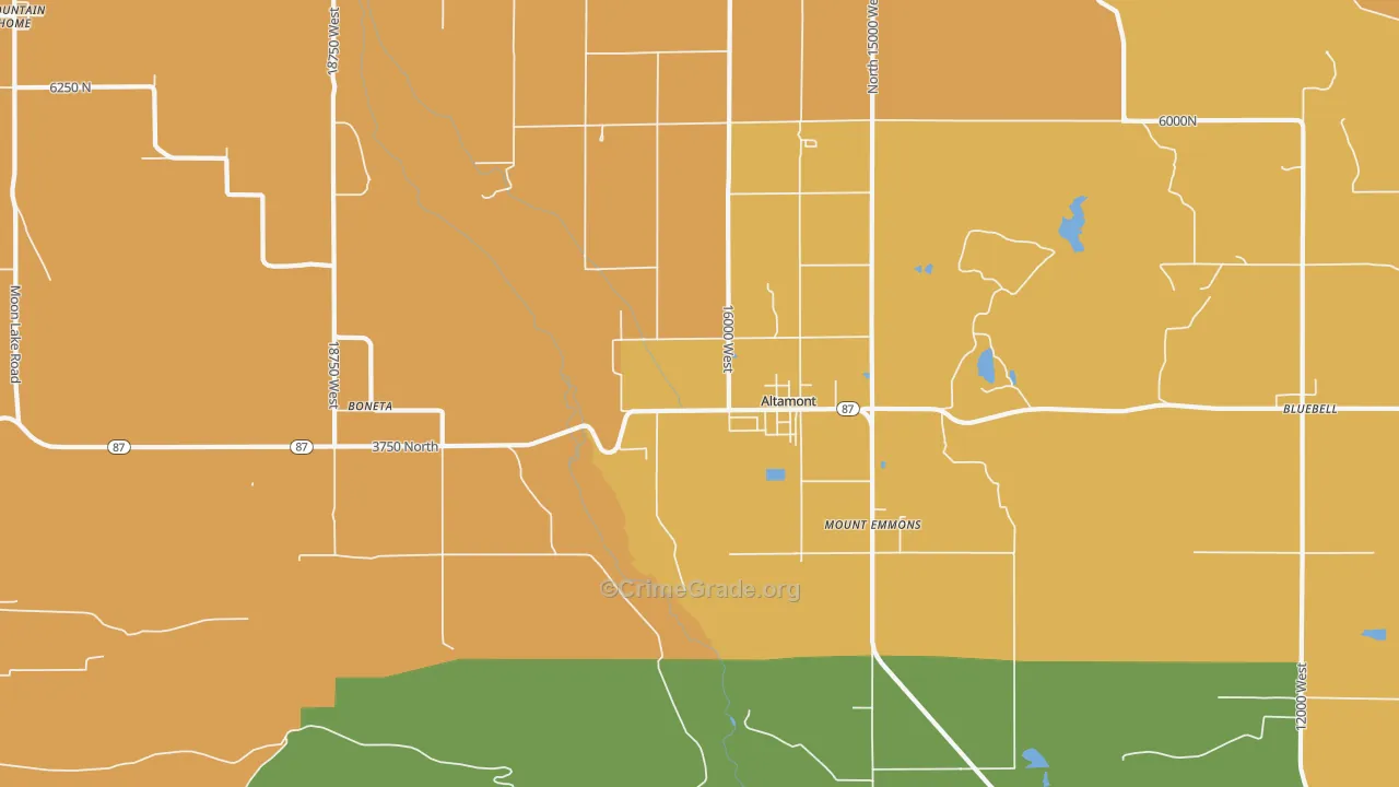 Altamont, UT Map of Vandalism Rates