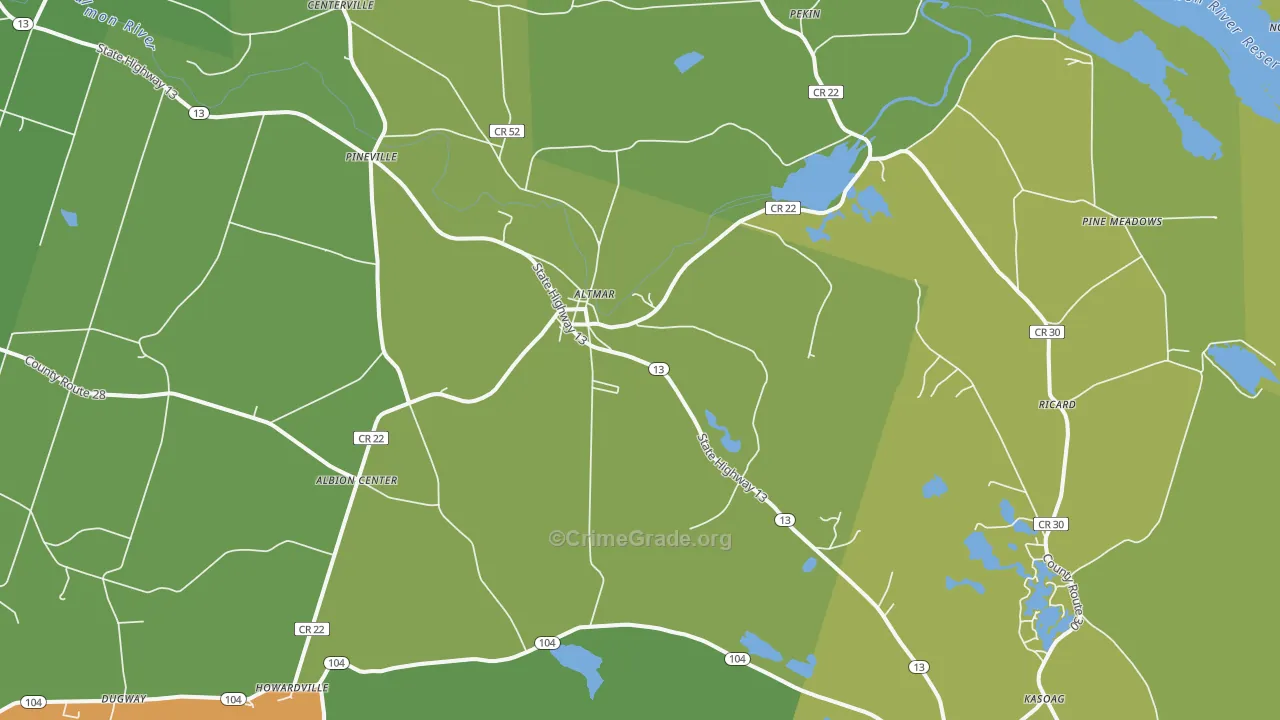 Altmar, NY Map of Vandalism Rates